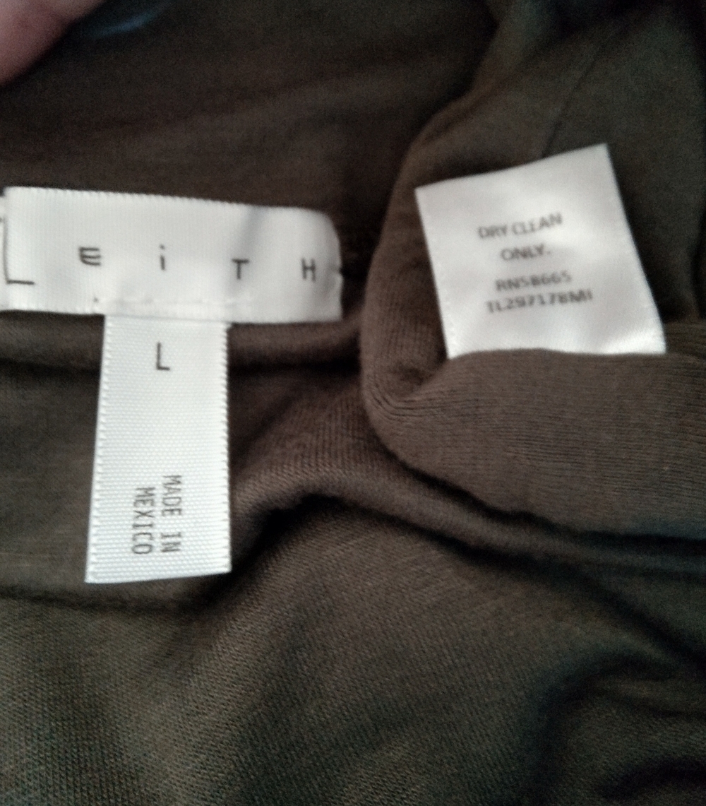 Leith Olive Women’s Knit Body Con Midi Pencil Skirt - Picture 5 of 5